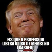 EIS QUE O PROFESSOR LIBERA O USO DE MEMES NO TRABALHO