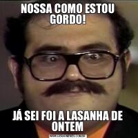 NOSSA COMO ESTOU GORDO!JÁ SEI FOI A LASANHA DE ONTEM