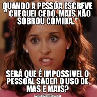 QUANDO A PESSOA ESCREVE 