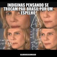 INDIGINAS PENSANDO SE TROCAM PAU-BRASIL POR UM ESPELHO
