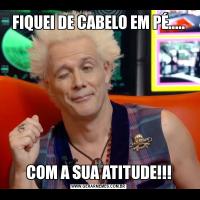 FIQUEI DE CABELO EM PÉ.....COM A SUA ATITUDE!!!
