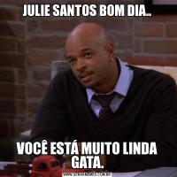 JULIE SANTOS BOM DIA..VOCÊ ESTÁ MUITO LINDA GATA.