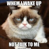 WHEM I WAKE UPNOT TALK TO ME