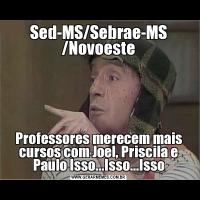 Sed-MS/Sebrae-MS /NovoesteProfessores merecem mais cursos com Joel, Priscila e Paulo Isso...Isso...Isso