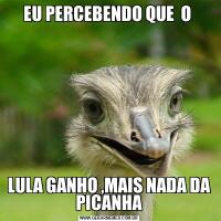 EU PERCEBENDO QUE  O LULA GANHO ,MAIS NADA DA PICANHA