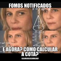 FOMOS NOTIFICADOSE AGORA? COMO CALCULAR A COTA?