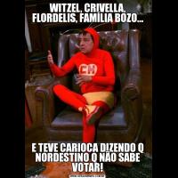 WITZEL, CRIVELLA, FLORDELIS, FAMÍLIA BOZO...E TEVE CARIOCA DIZENDO Q NORDESTINO Q NÃO SABE VOTAR!