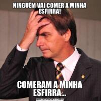 NINGUÉM VAI COMER A MINHA ESFIRRA!COMERAM A MINHA ESFIRRA...