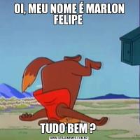 OI, MEU NOME É MARLON FELIPE TUDO BEM ? 