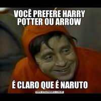 VOCÊ PREFERE HARRY POTTER OU ARROW É CLARO QUE É NARUTO