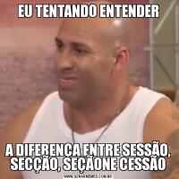 EU TENTANDO ENTENDERA DIFERENÇA ENTRE SESSÃO, SECÇÃO, SEÇÃONE CESSÃO