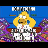 BOM RETORNOAO SETOR MAIS &QUOT;TRANQUILO&QUOT; DO TABELIONATO