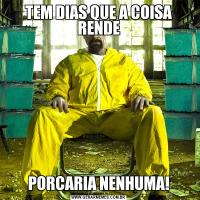 TEM DIAS QUE A COISA RENDEPORCARIA NENHUMA!