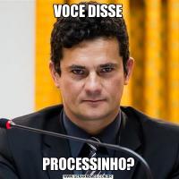 VOCE DISSEPROCESSINHO?