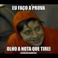 EU FAÇO A PROVAOLHO A NOTA QUE TIREI
