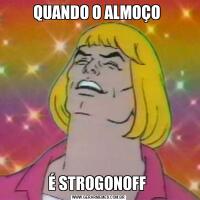 QUANDO O ALMOÇO É STROGONOFF 