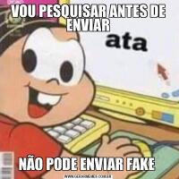 VOU PESQUISAR ANTES DE ENVIARNÃO PODE ENVIAR FAKE 
