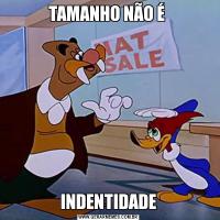 TAMANHO NÃO É INDENTIDADE