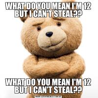 WHAT DO YOU MEAN I'M 12 BUT I CAN'T STEAL??WHAT DO YOU MEAN I'M 12 BUT I CAN'T STEAL??