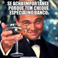 SE ACHA IMPORTANTE 
PORQUE TEM CHEQUE ESPECIAL NO BANCO