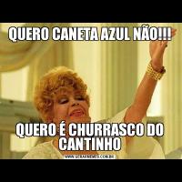 QUERO CANETA AZUL NÃO!!!QUERO É CHURRASCO DO CANTINHO