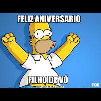 FELIZ ANIVERSARIO FILHO DE VÓ  