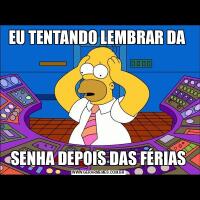 EU TENTANDO LEMBRAR DA SENHA DEPOIS DAS FÉRIAS