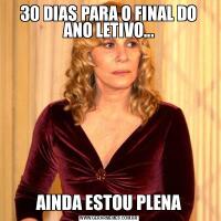 30 DIAS PARA O FINAL DO ANO LETIVO...AINDA ESTOU PLENA