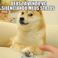 DEUS TÁ VENDO VC SILENCIANDO MEUS STATUS 