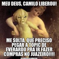 MEU DEUS, CAMILO LIBEROU!ME SOLTA, QUE PRECISO PEGAR A TOPIC DE EVERARDO PRA IR FAZER COMPRAS NO JUAZEIRO!!!!