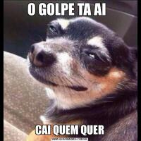O GOLPE TA AI  CAI QUEM QUER