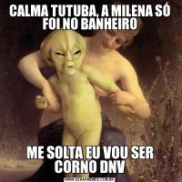 CALMA TUTUBA, A MILENA SÓ FOI NO BANHEIROME SOLTA EU VOU SER CORNO DNV
