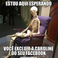 ESTOU AQUI ESPERANDOVOCÊ EXCLUIR A CAROLINE DO SEU FACEBOOK