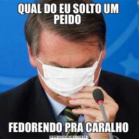 QUAL DO EU SOLTO UM PEIDO FEDORENDO PRA CARALHO