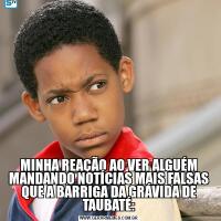 MINHA REAÇÃO AO VER ALGUÉM MANDANDO NOTÍCIAS MAIS FALSAS QUE A BARRIGA DA GRÁVIDA DE TAUBATÉ: