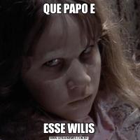 QUE PAPO EESSE WILIS