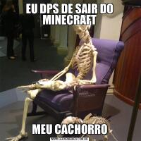 EU DPS DE SAIR DO MINECRAFTMEU CACHORRO