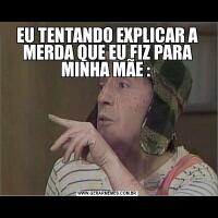 EU TENTANDO EXPLICAR A MERDA QUE EU FIZ PARA MINHA MÃE : 