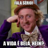 FALA SÉRIO!A VIDA É BELA, HEIN?
