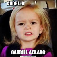 ANDRÉ: A                             GABRIEL: AZILADO