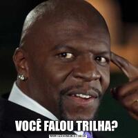 VOCÊ FALOU TRILHA? 
