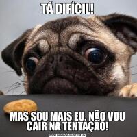 TÁ DIFÍCIL!MAS SOU MAIS EU. NÃO VOU CAIR NA TENTAÇÃO!