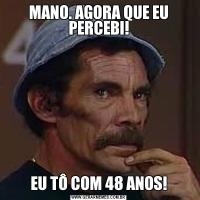 MANO. AGORA QUE EU PERCEBI!EU TÔ COM 48 ANOS!