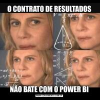 O CONTRATO DE RESULTADOSNÃO BATE COM O POWER BI