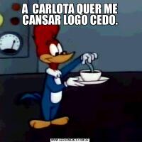 A  CARLOTA QUER ME CANSAR LOGO CEDO.