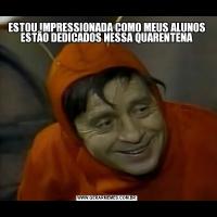 ESTOU IMPRESSIONADA COMO MEUS ALUNOS ESTÃO DEDICADOS NESSA QUARENTENA