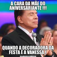 A CARA DA MÃE DO ANIVERSARIANTE !!!QUANDO A DECORADORA DA FESTA É A VANESSA ! 