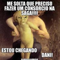 ME SOLTA QUE PRECISO FAZER UM CONSÓRCIO NA SAGA!!!!ESTOU CHEGANDO                                                               DANI!