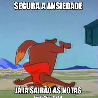 SEGURA A ANSIEDADEJÁ JÁ SAIRÃO AS NOTAS