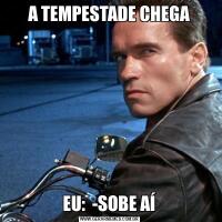 A TEMPESTADE CHEGAEU:  -SOBE AÍ